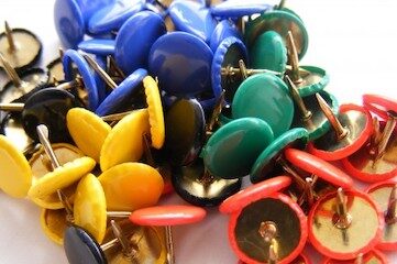 photo of thumb tacks