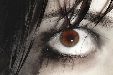 photo of an eye with runny mascara